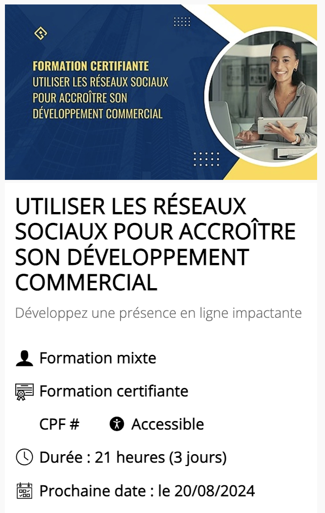 UTILISER LES RÉSEAUX SOCIAUX POUR ACCROÎTRE SON DÉVELOPPEMENT COMMERCIAL