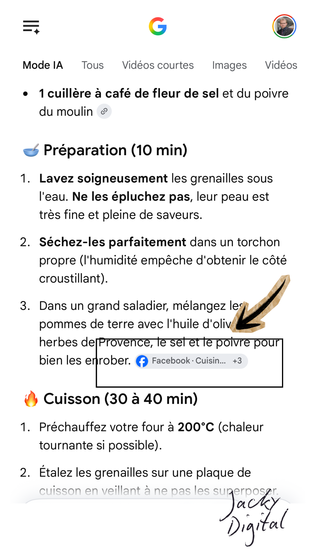 Google moteur de recherche IA et Facebook référencement