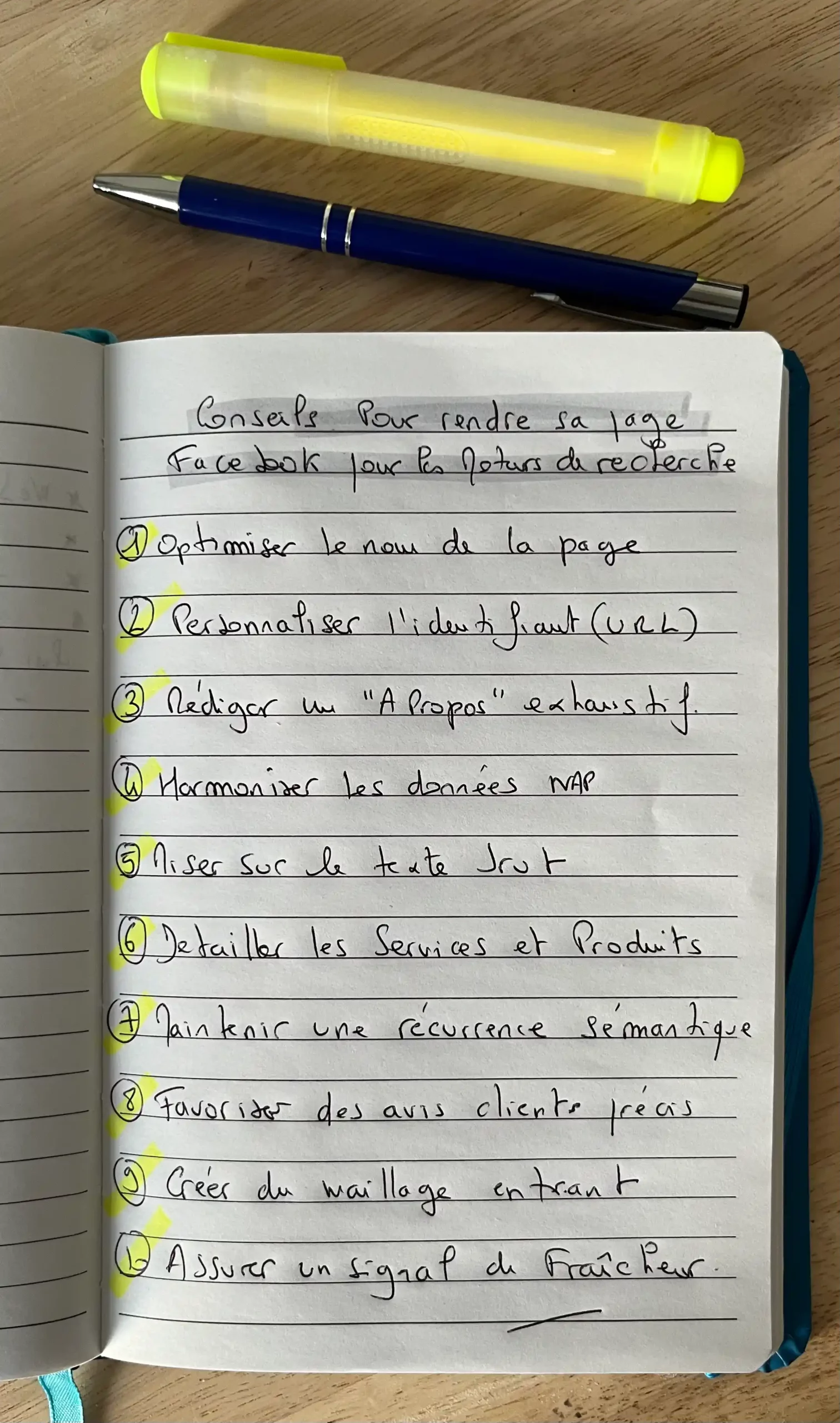 Liste des 10 conseils pour sa page Facebook