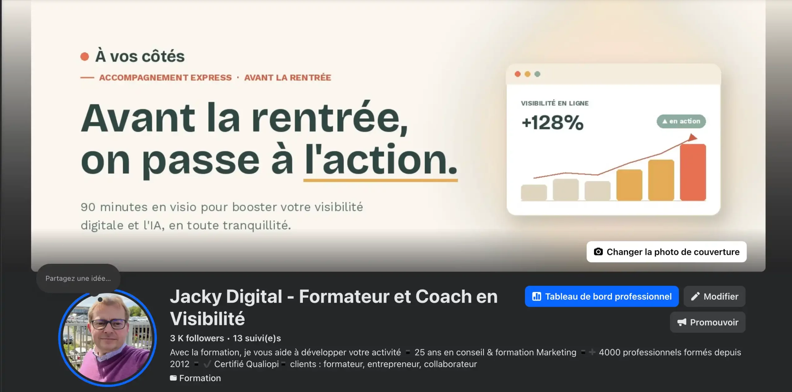 Page Facebook Jacky LACHEREST Formateur visibilité Digitale